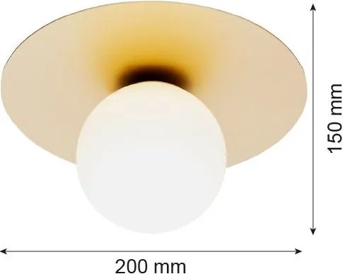 ARGON 8262 SPELLO Glamour Mennyezeti Lámpa Opál Szőnyeg, Arany E14 IP20