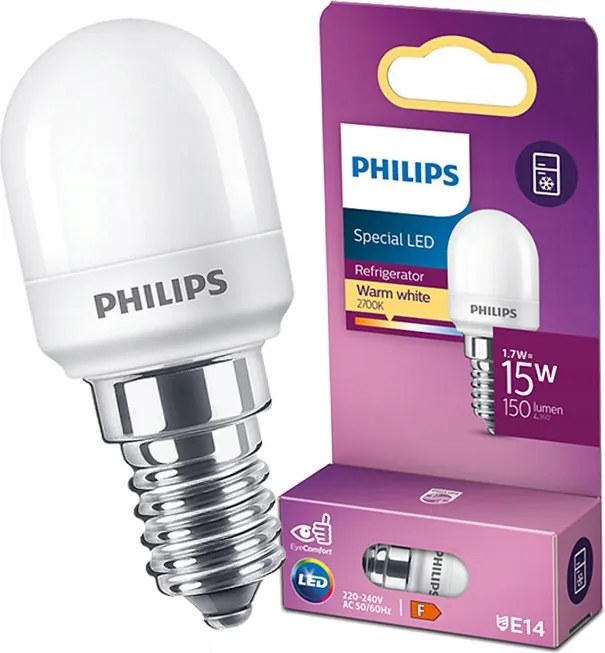 Led izzó E14 1,7W=15W 150lm 2700K Philips