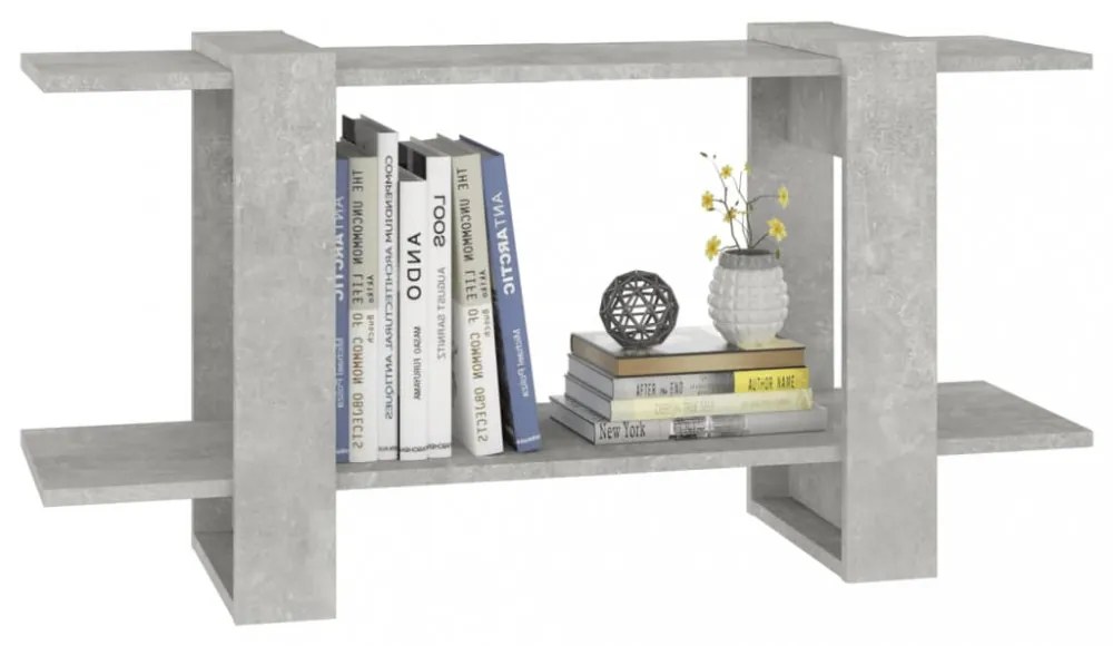 betonszürke szerelt fa könyvszekrény 100 x 30 x 51 cm