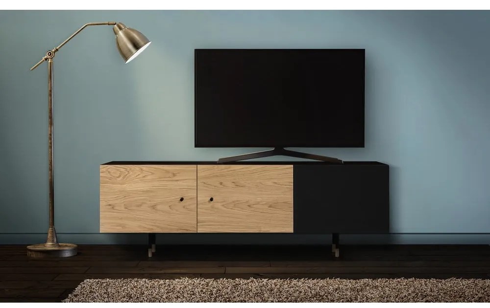 Jugend barna-fekete TV-állvány - Woodman