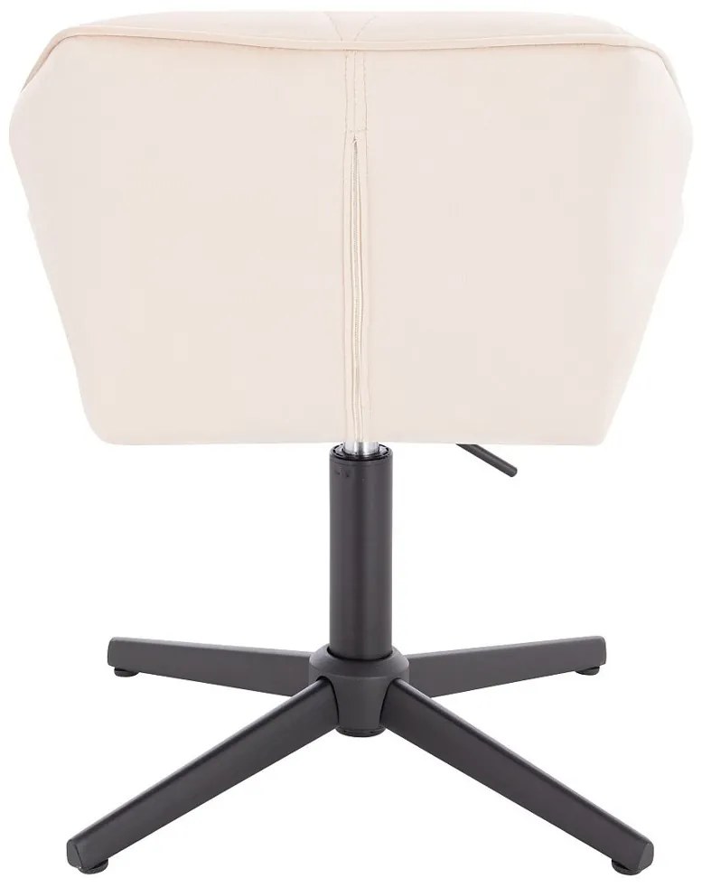HR111CROSS Krémszínű modern velúr szék fekete lábbal