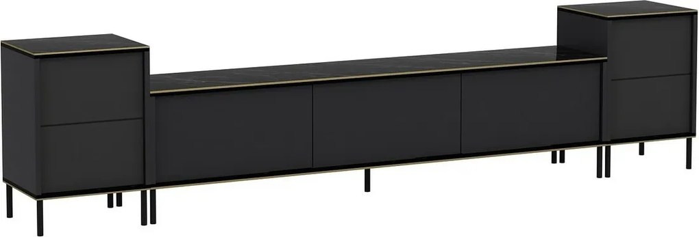 Imej Anthracite TV-szekrény szekrényekkel