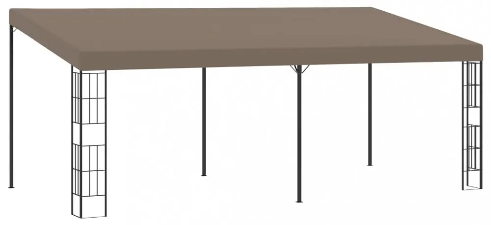 tópszínű falra szerelhető szövetpavilon 6 x 3 m