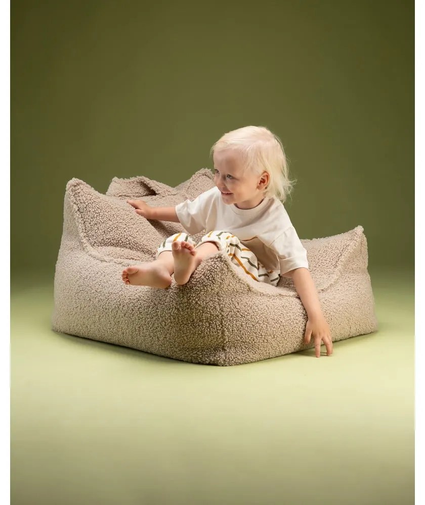 Világosbarna buklé gyerek babzsákfotel Chair – Wigiwama