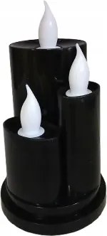 Gyertya led gyertya dekoratív fekete meleg láng 15cm*8cm