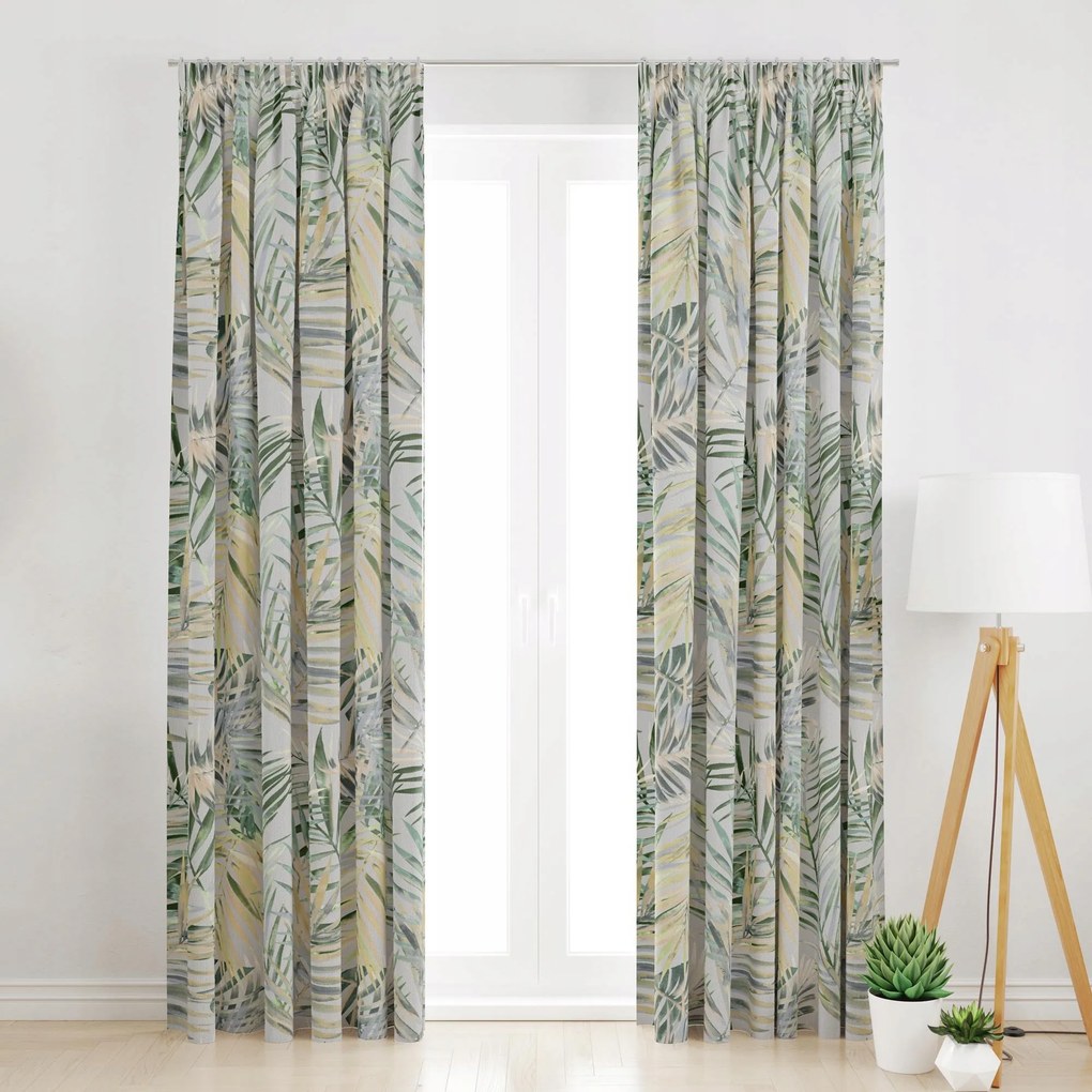 Függöny Szalagon Pálmalevelek 145x200