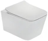 STROHM TEKA Formentera mélyöblítésű WC, fali, szögl., WC-ülőkével, Rimless perem nlk