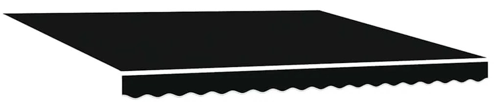 Behúzható napellenző Fekete 400 × 300 cm szövet