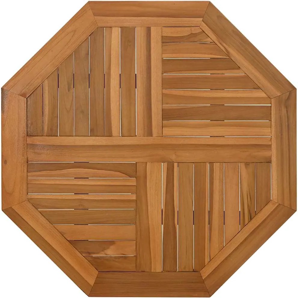 vidaXL tömör tíkfa nyolcszögletű asztallap 80 x 80 x 2,5 cm