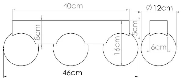 Sollux SL.1684 - Mennyezeti lámpa BULBO 3xG9/8W/230V bükkfa/fehér