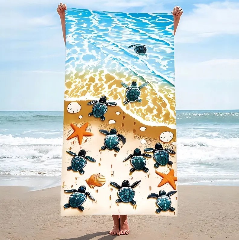 Strandtörölköző LIFE 100x180 cm színes, 100% mikroszálas