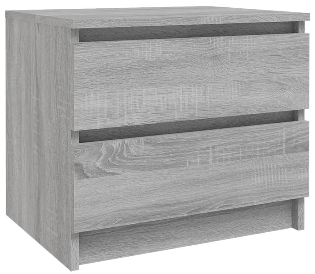 2 db szürke sonoma szerelt fa éjjeliszekrény 50 x 39 x 43,5 cm