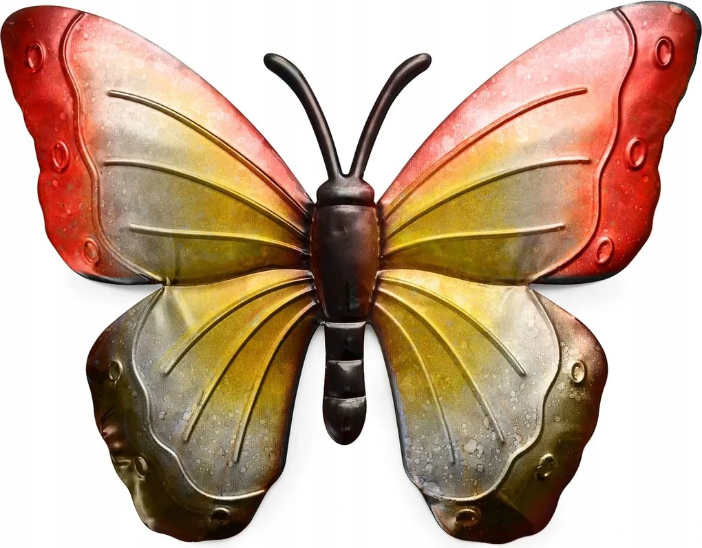 Fém pillangó fali dekoráció Butterfly 40 cm különböző színek Zöld