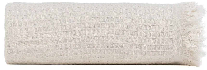Krémszínű újrahasznosított pamut ágytakaró 260x280 cm Honeycomb – Ixia