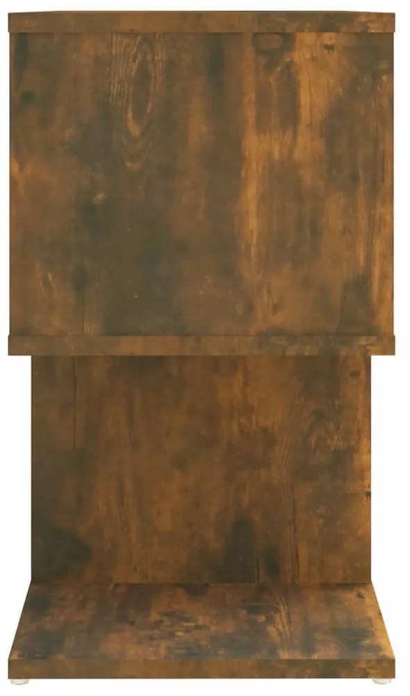füstös tölgy színű szerelt fa éjjeliszekrény 50 x 30 x 51,5 cm