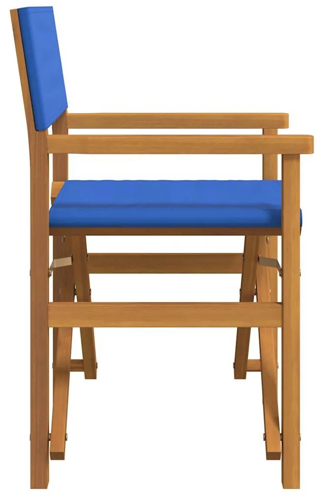 Összecsukható rendezői szék Kék tömörfa teak