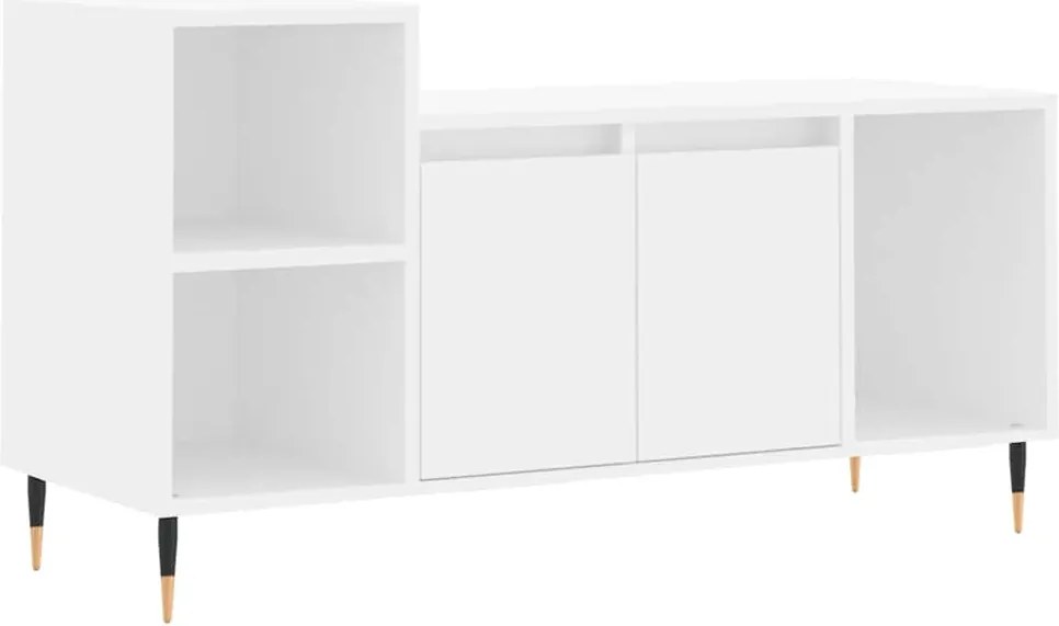 vidaXL fehér szerelt fa TV-szekrény 100x35x55 cm