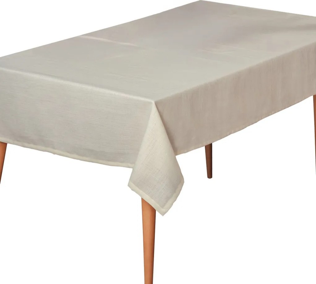 Plain 160 asztalterítő 155 × 160 cm, krémszínű