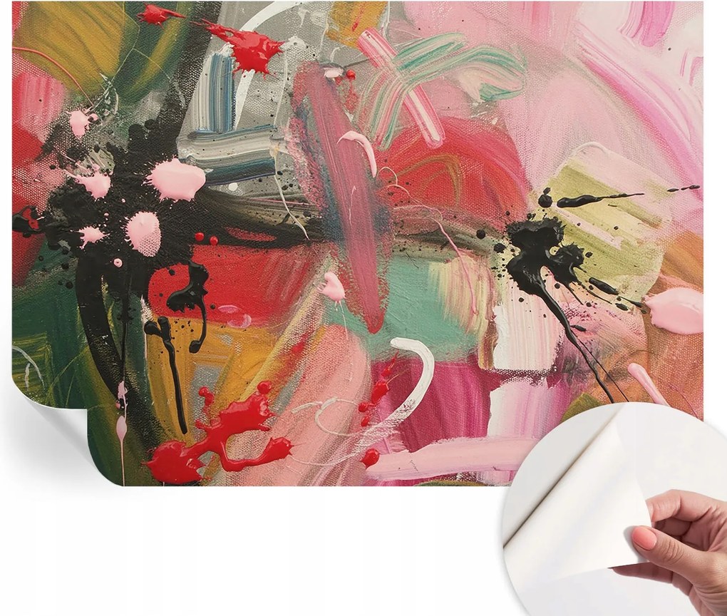 Dekoratív Öntapadós Tapéta Divatos Minták Színes Káosz 208x146 cm