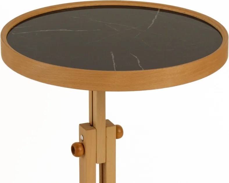 Opus Yuvarlak 40 - Oak, Black Marble