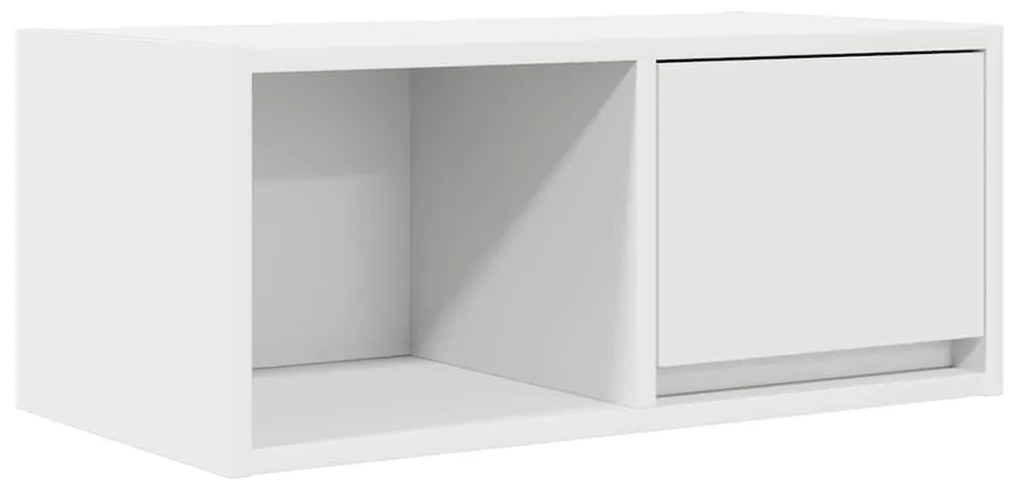 2 db fehér szerelt fa TV-szekrény 60x31x25,5 cm