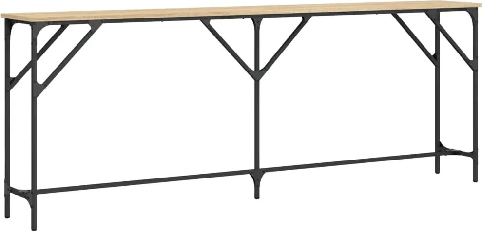 vidaXL sonoma tölgy színű szerelt fa dohányzóasztal 200x29x75 cm