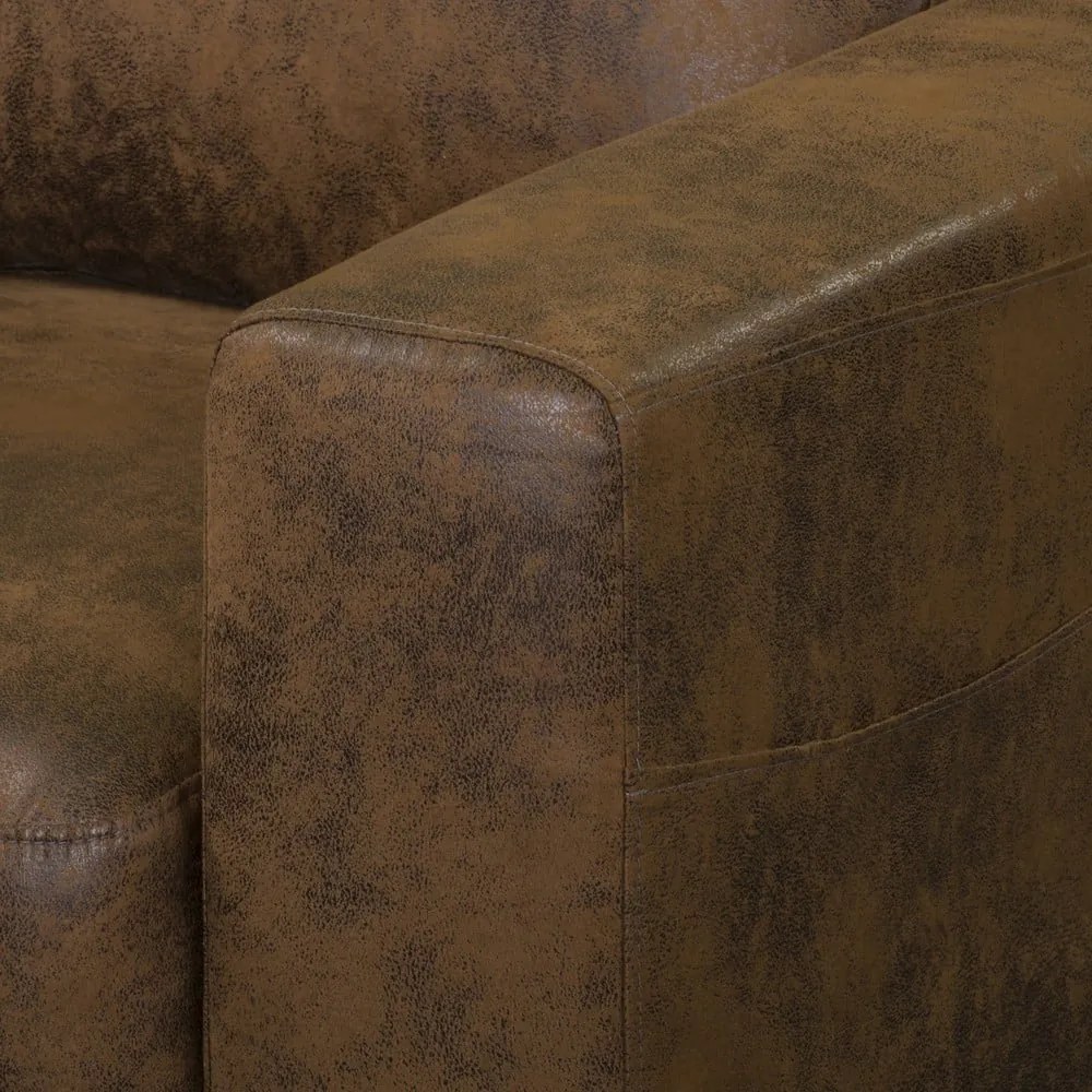 Barna bőrutánzat fotel Lofty Lilly – Miuform