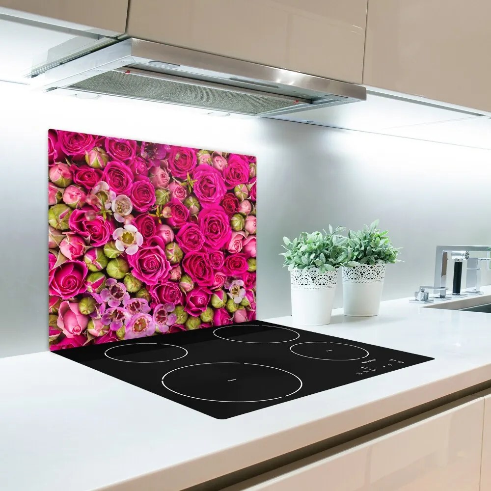 Üveg vágódeszka Roses 60x52 cm