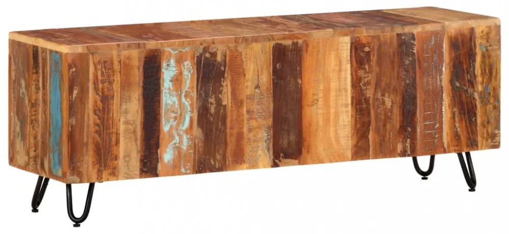 tömör újrahasznosított fa TV-szekrény 110 x 30 x 40 cm