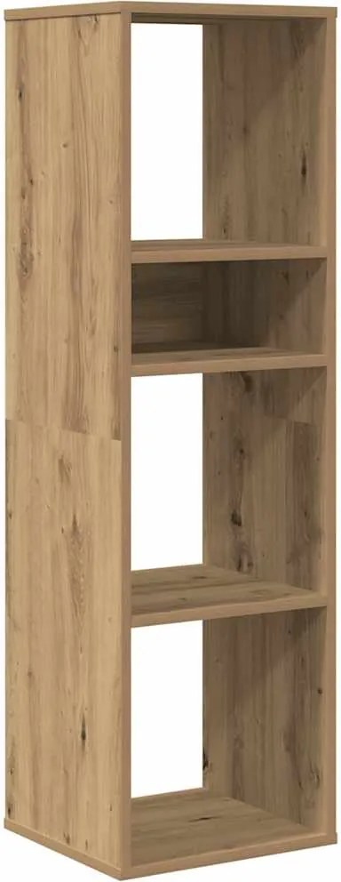 vidaXL kézműves tölgy színű szerelt fa könyvszekrény 34x31x112 cm