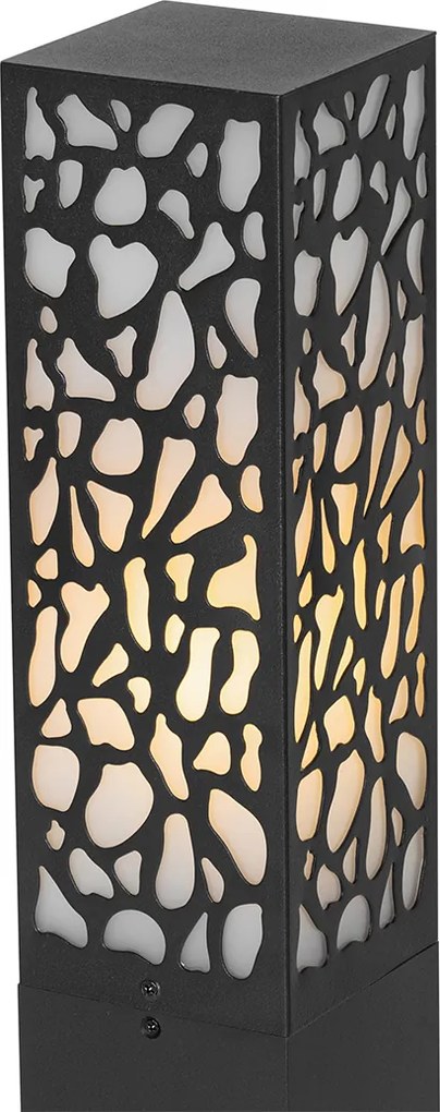 Modern kültéri oszlop lámpa fekete 90 cm IP44 - Nicole