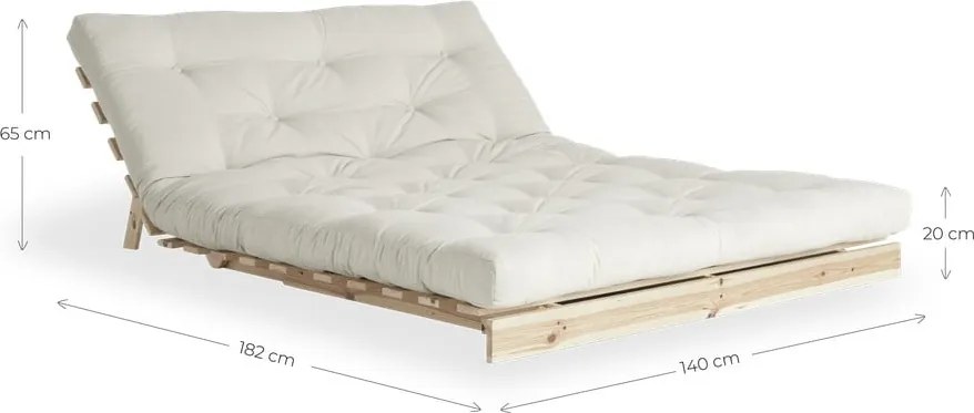 Narancssárgás rézszínű kinyitható kanapé 140 cm Roots – Karup Design