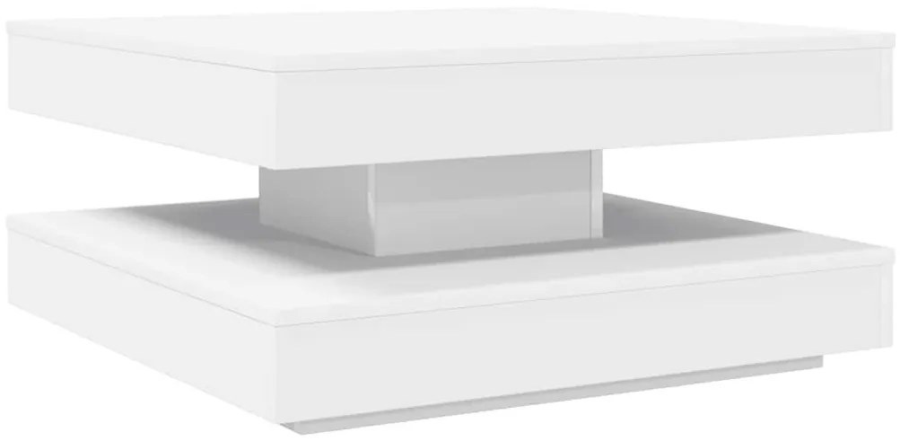 fehér dohányzóasztal 360 fokban forgatható 70x70x34,5 cm