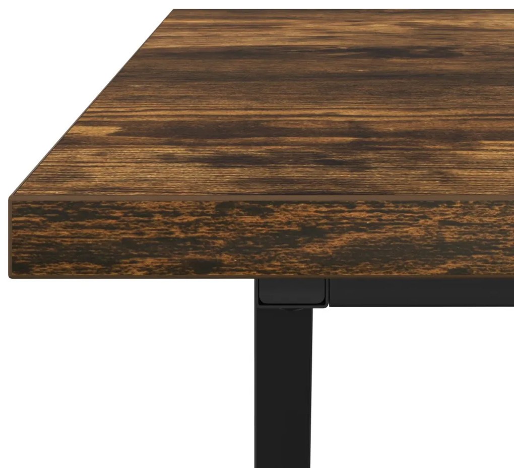 Füstölt Tölgy Dohányzóasztal 100x50x40 cm Műgyanta és Fém