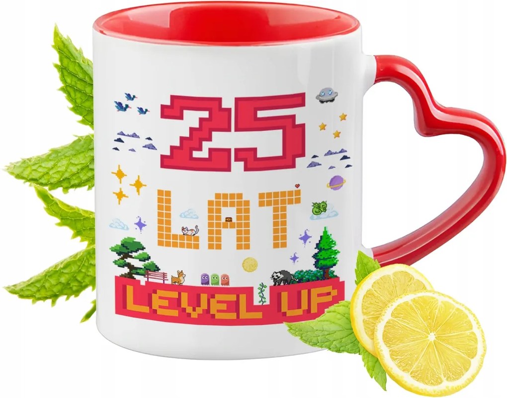 25 Születésnap Piros Szív alakú füllel Ajándék