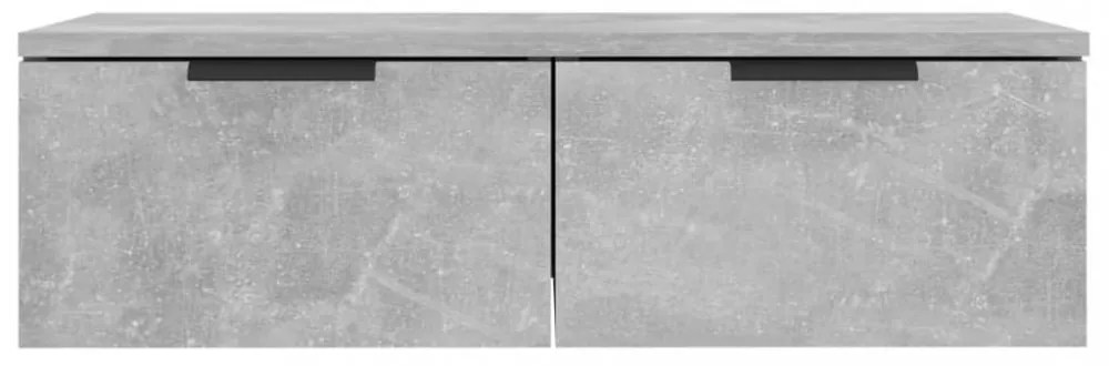 betonszürke szerelt fa faliszekrény 68 x 30 x 20 cm