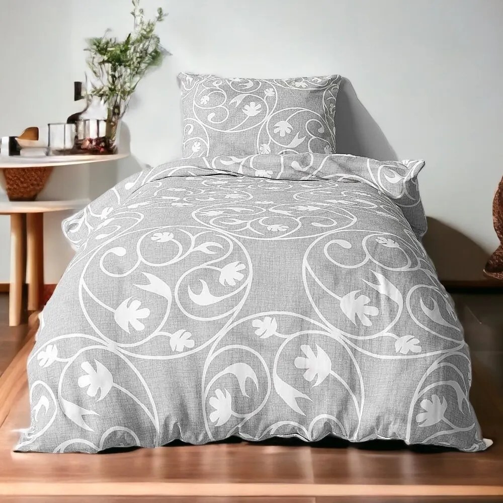 Pamut ágynemű ARZA GREY 4 részes 140x200 cm