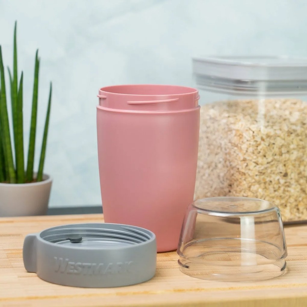 Westmark kétrészes uszonnás doboz, 700 ml, rózsaszín, S