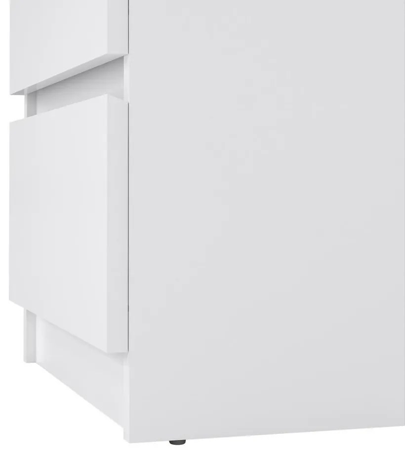 Simplicity III éjjeliszekrény, fehér fényes