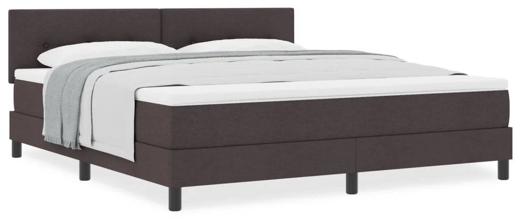 Box Spring Ágy Matracokkal Sötétbarna 180x200 cm Szövet