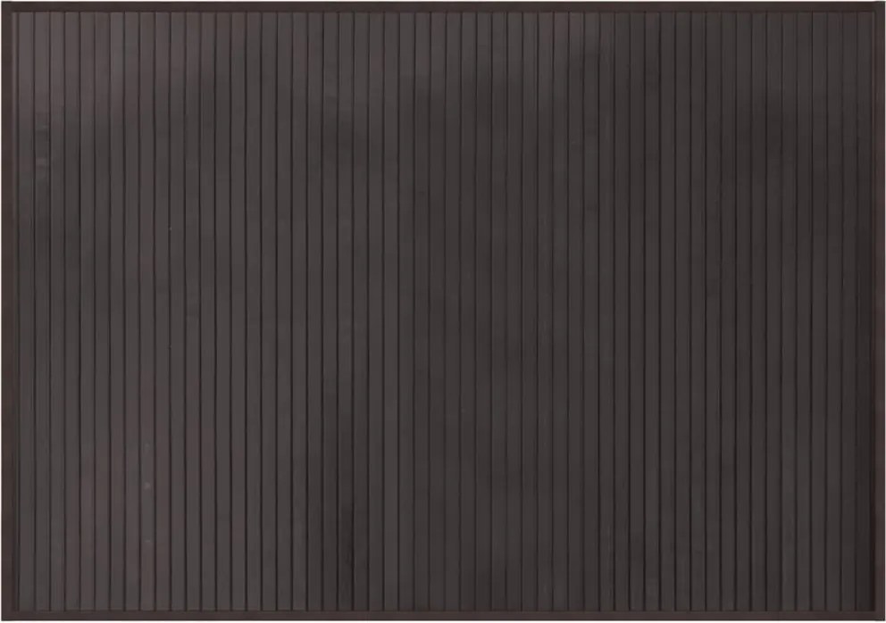 vidaXL négyszögletű sötétbarna bambusz szőnyeg 70 x 100 cm