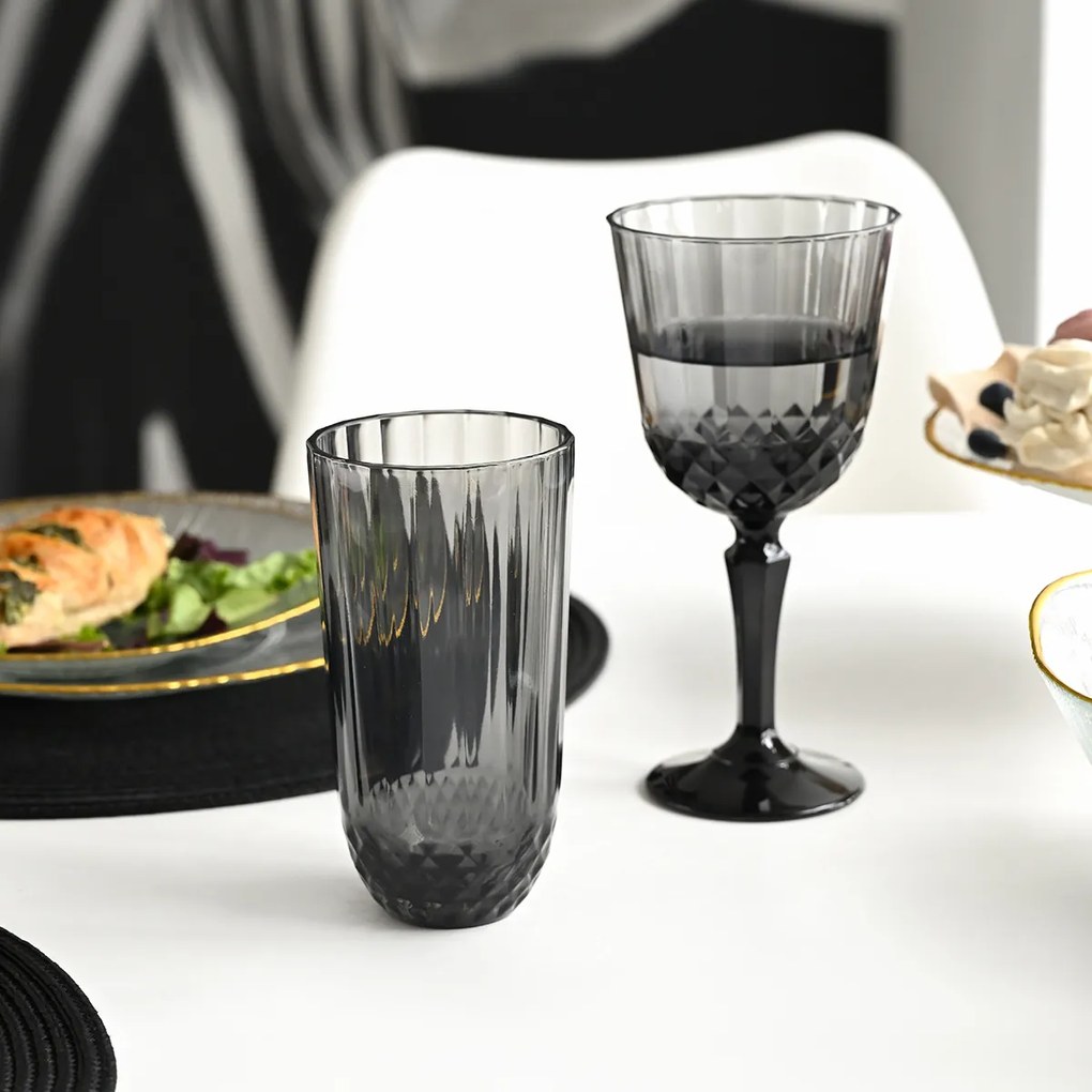 Füstszínű üvegből készült üvegedény, 345 ml, L