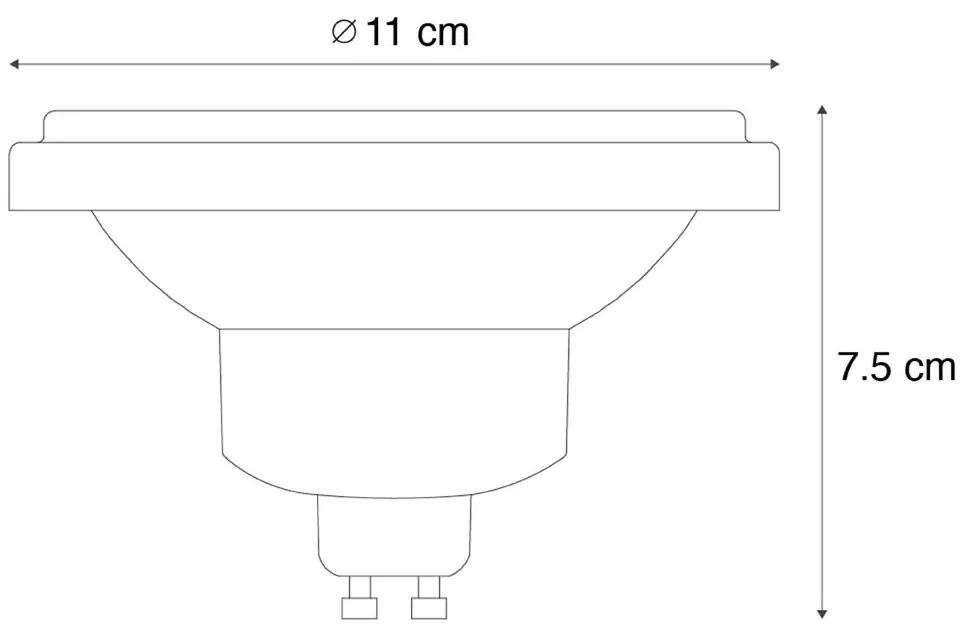 5 darabos GU10 3 lépésben dimmelhető Kelvin LED lámpa készlet AR111 10W 800 lm 2700 - 3700K