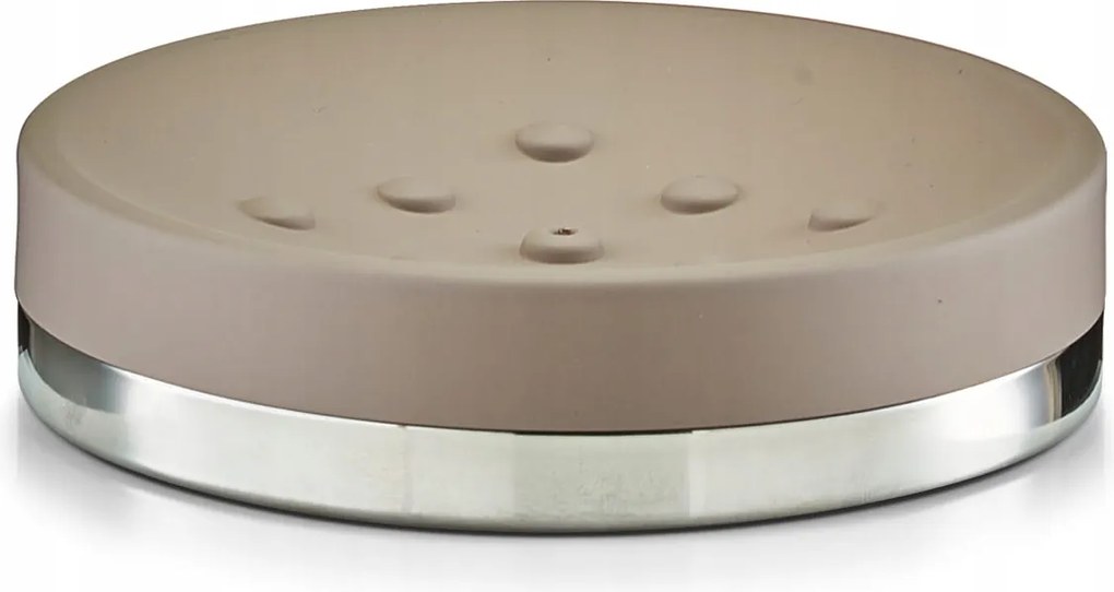 Zeller, "edelstahl" szappantartó, taupe