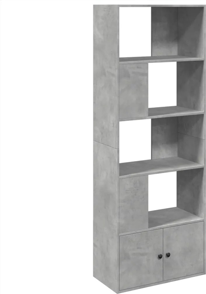 vidaXL betonszürke szerelt fa könyvespolc 70 x 36 x 189 cm