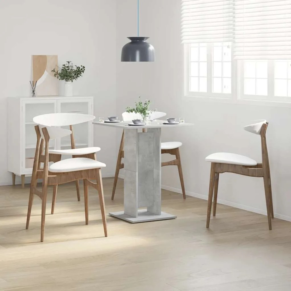 Betonszürke szerelt fa bisztróasztal 60 x 60 x 75 cm