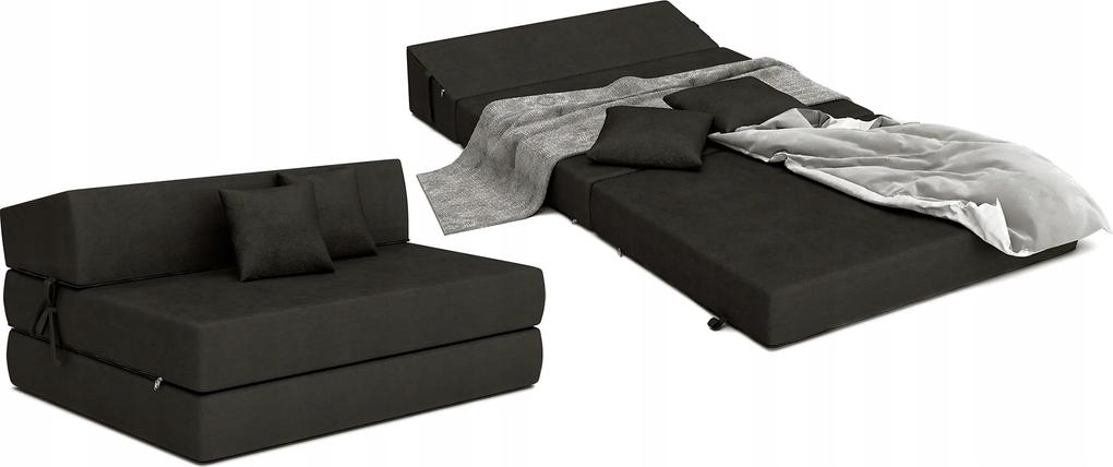 Matracesen Összehajtható fotelágy 200x120 Fekete