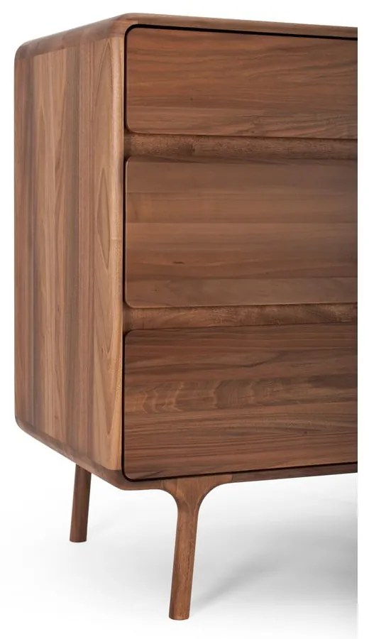 Barna diófa komód 90x90x45 cm Fawn – Gazzda