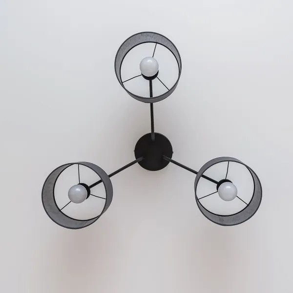 Ráépített csillár ALBA 3xE27/15W/230V szürke