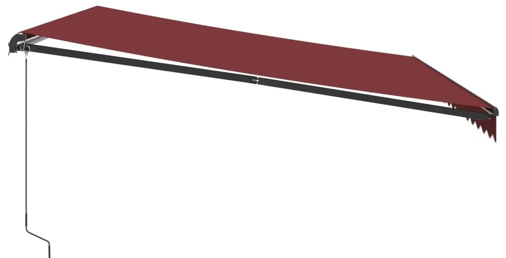 burgundi vörös kézzel kihúzható napellenző 450 x 350 cm